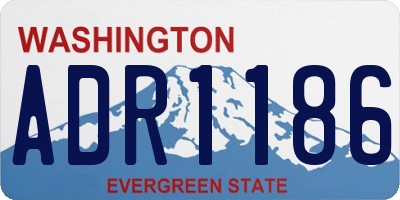 WA license plate ADR1186