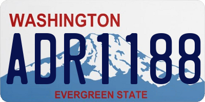 WA license plate ADR1188
