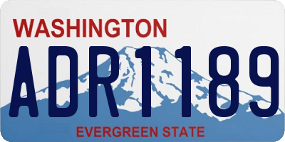 WA license plate ADR1189