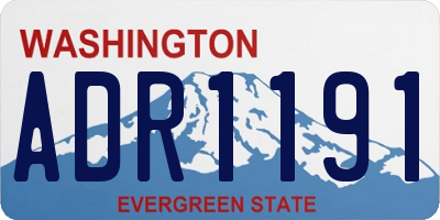 WA license plate ADR1191