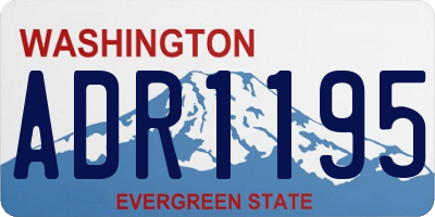 WA license plate ADR1195