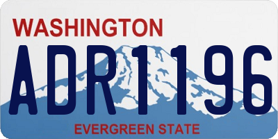 WA license plate ADR1196
