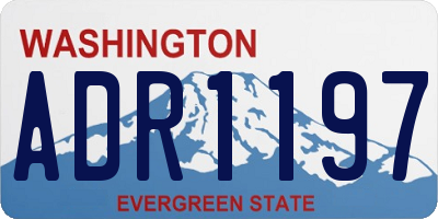 WA license plate ADR1197