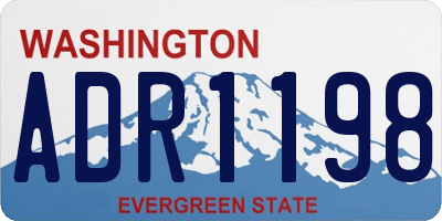 WA license plate ADR1198