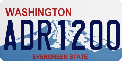 WA license plate ADR1200