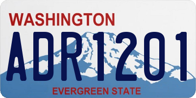 WA license plate ADR1201