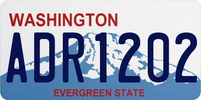 WA license plate ADR1202
