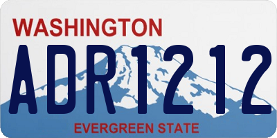 WA license plate ADR1212