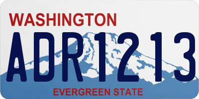 WA license plate ADR1213