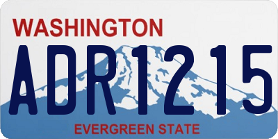 WA license plate ADR1215