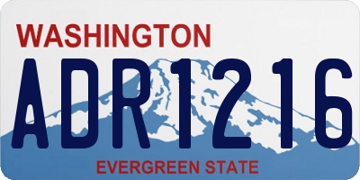 WA license plate ADR1216