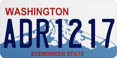 WA license plate ADR1217
