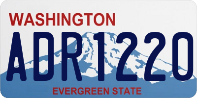 WA license plate ADR1220