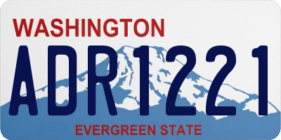 WA license plate ADR1221