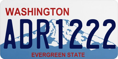 WA license plate ADR1222