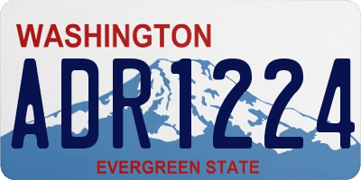 WA license plate ADR1224
