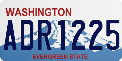 WA license plate ADR1225