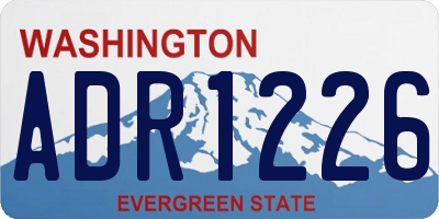 WA license plate ADR1226