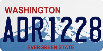 WA license plate ADR1228