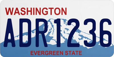 WA license plate ADR1236