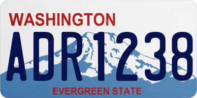 WA license plate ADR1238