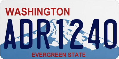WA license plate ADR1240
