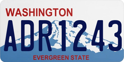 WA license plate ADR1243