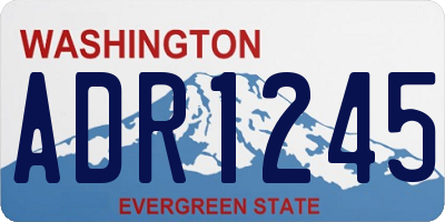 WA license plate ADR1245