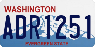WA license plate ADR1251