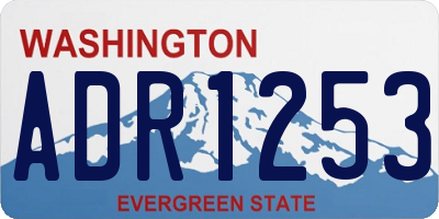 WA license plate ADR1253