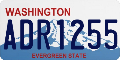 WA license plate ADR1255