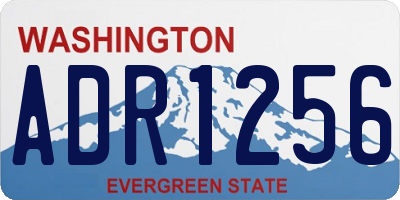 WA license plate ADR1256