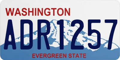 WA license plate ADR1257