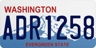 WA license plate ADR1258