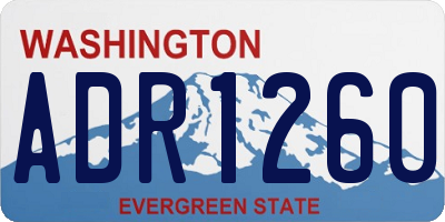 WA license plate ADR1260