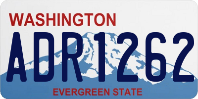 WA license plate ADR1262