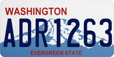 WA license plate ADR1263