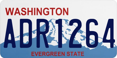 WA license plate ADR1264