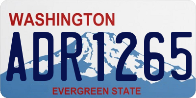 WA license plate ADR1265