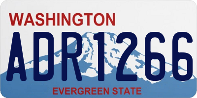 WA license plate ADR1266