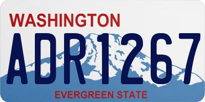 WA license plate ADR1267