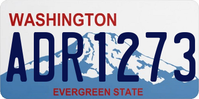 WA license plate ADR1273