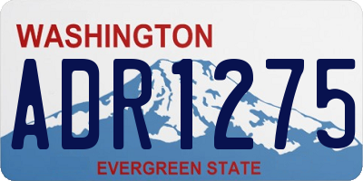 WA license plate ADR1275