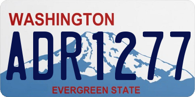 WA license plate ADR1277