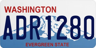 WA license plate ADR1280