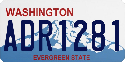 WA license plate ADR1281