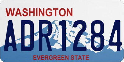 WA license plate ADR1284