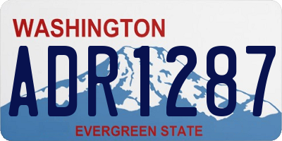 WA license plate ADR1287