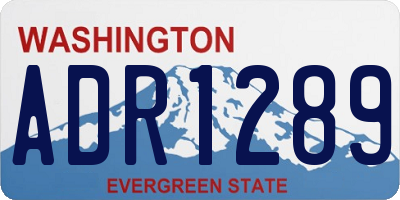 WA license plate ADR1289