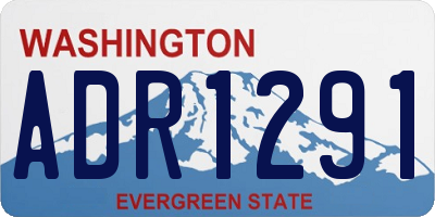 WA license plate ADR1291